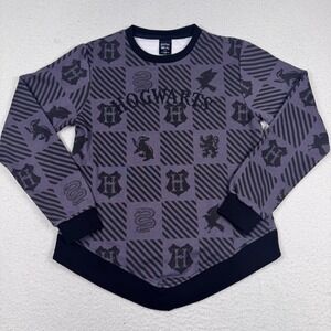 Cakeworthy Harry Potter Hogwarts Sweater Embroidered Pullover Purple Black Small